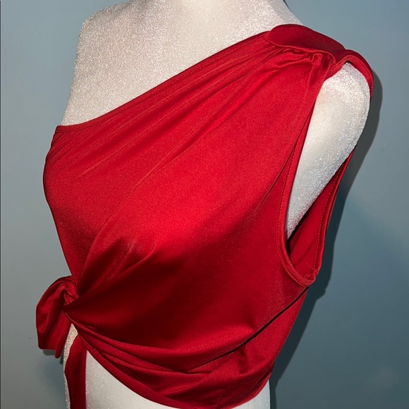 Red One-Shoulder Top - Picture 3 of 3